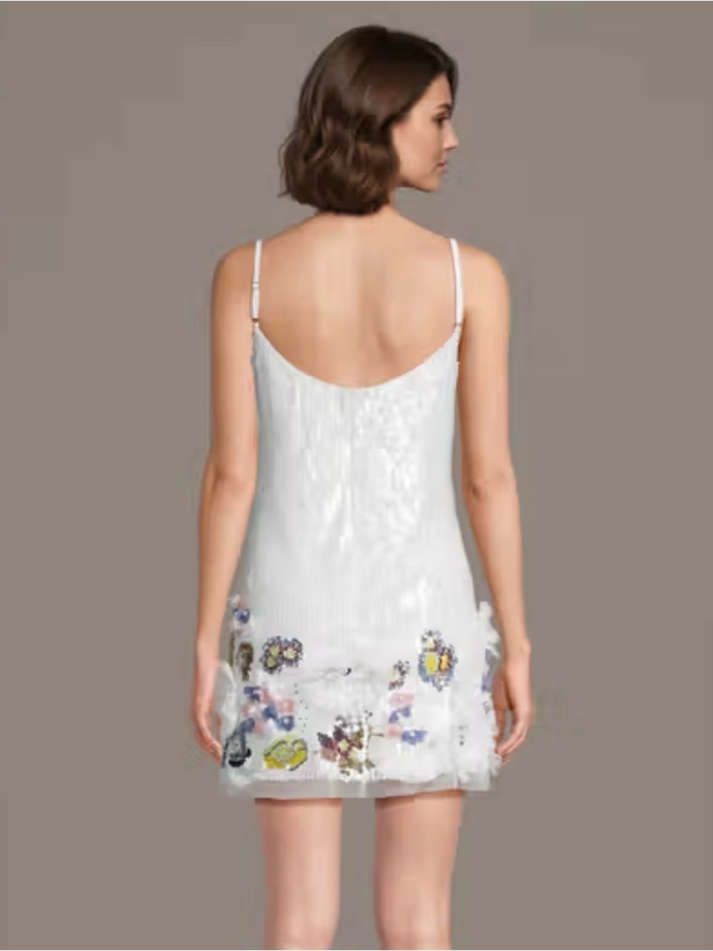 NWT Macdugal White Floral Embellished Mini Dress SZ 8 - Picture 2 of 6